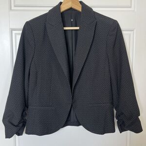 Amanda & Chelsea Classic Black Polka Dot Blazer Size 6 Petite